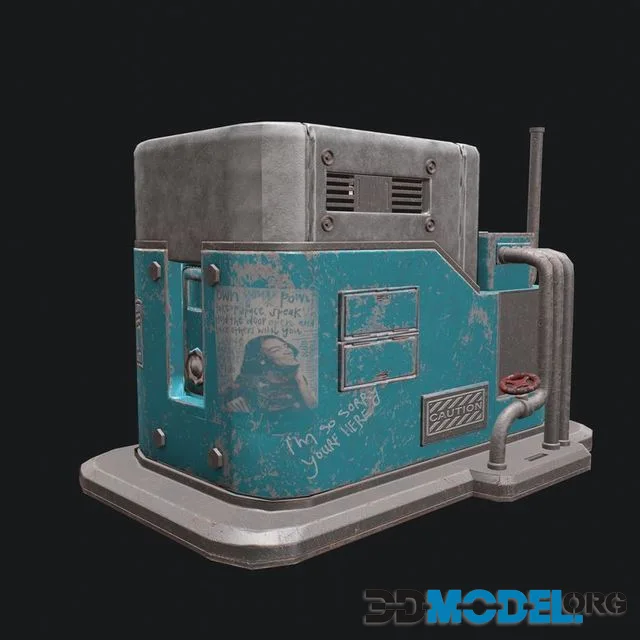 Si-Fi Genaretor Low-poly (PBR)