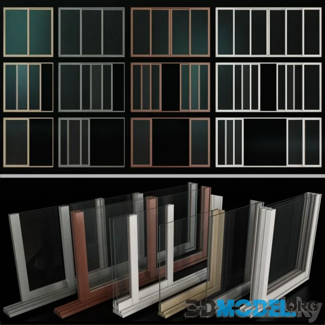 Sliding Stained Glass Aluminum Windows