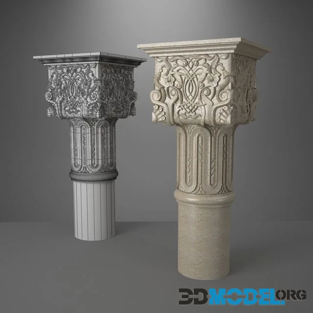 small caps in the Moorish style