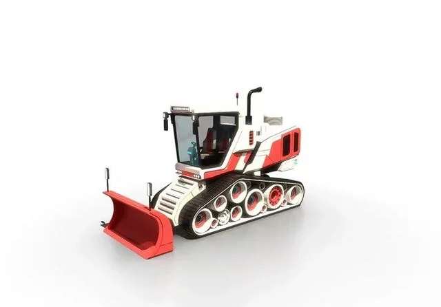 Snow Tractor Low-poly (PBR)
