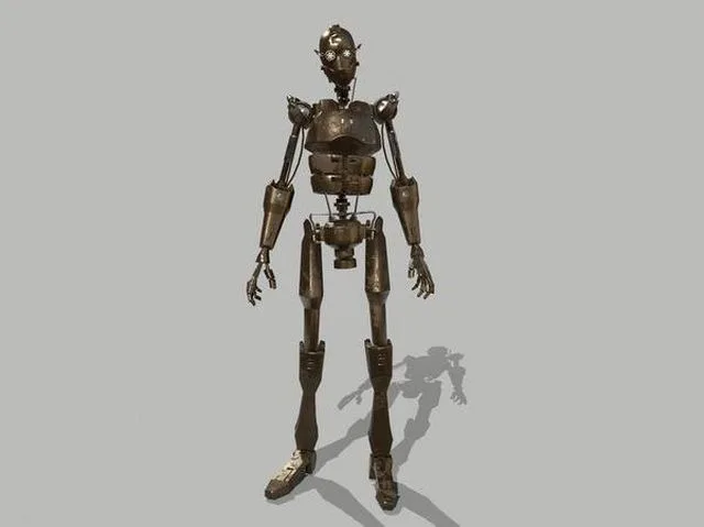 Steampunk Robot Low-poly (PBR)