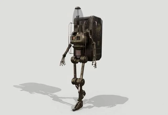 Steampunk Vendor Robot Low-poly (PBR)