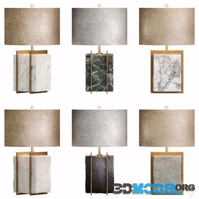 Table Lamp With Stone Set 1