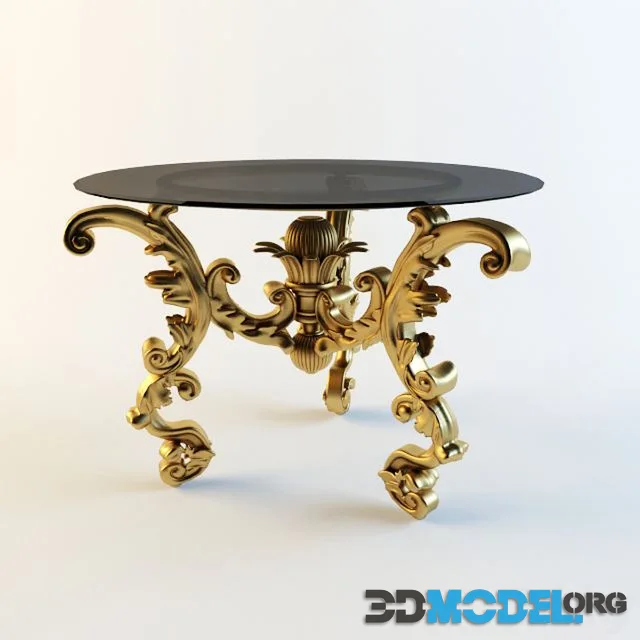3D Model – tea and coffee table (round)