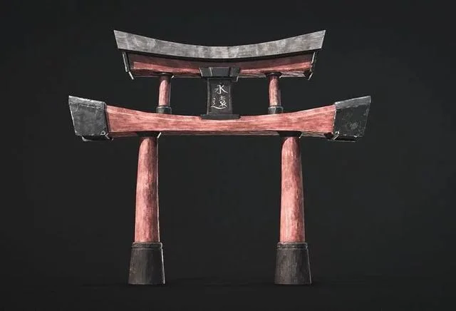 Torii Gate Low-poly (PBR)