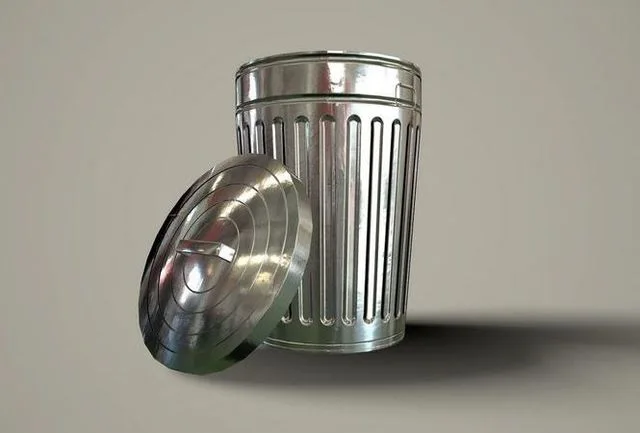 Trash Can 1 – Can and Cover Low-poly (PBR)