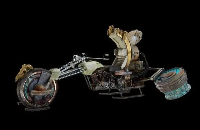 Turbo Mule Hover Motorcycle Low-poly (PBR)