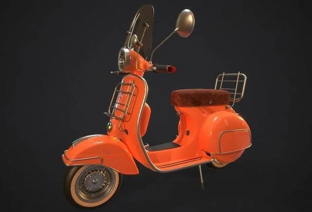 Vespa PX 150 Low-poly (PBR)