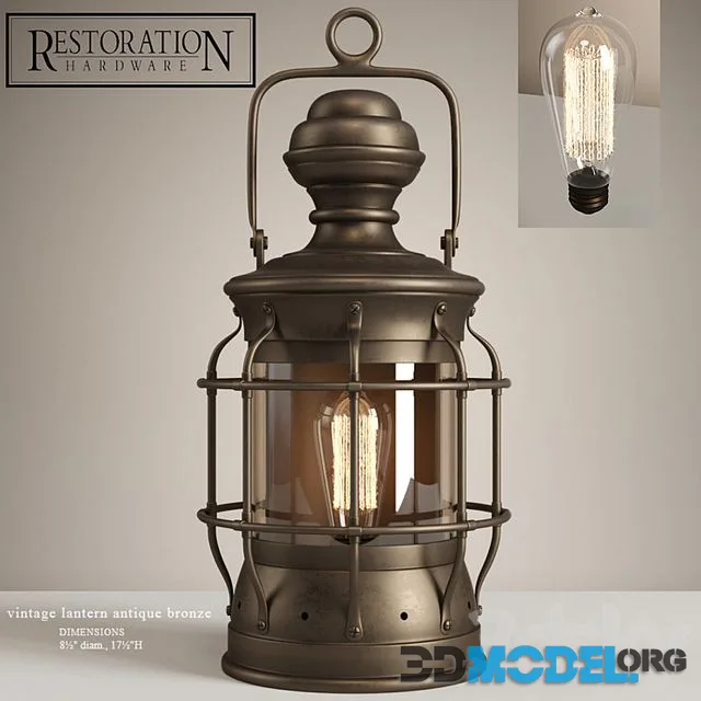 Vintage Lantern Antique Bronze