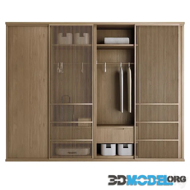 Wardrobe No.1 with clothes and decor
