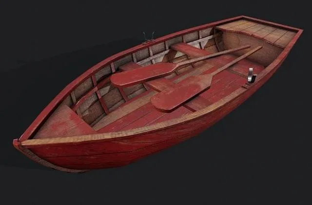 Wood Boat – Tutorial Included Low-poly (PBR)