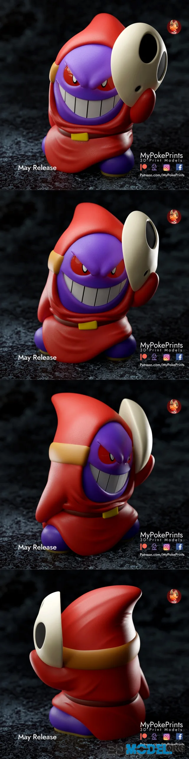 Shy guy Gengar – Printable