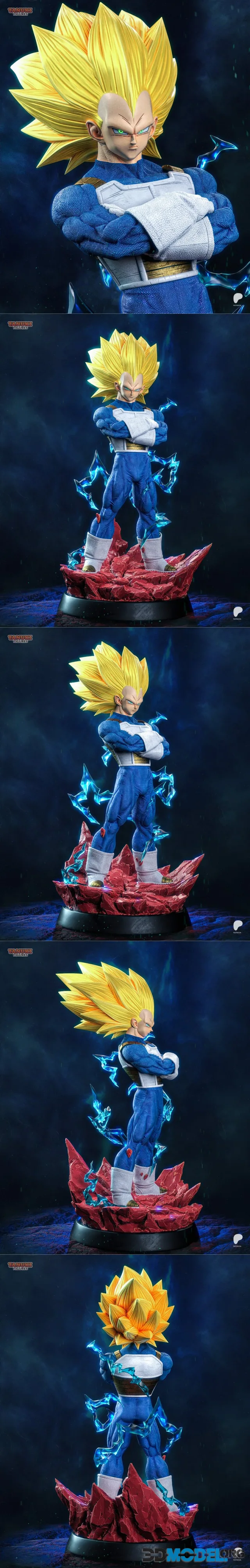 Tanuki Figures - Vegeta SSJ3 Fullsize – Printable