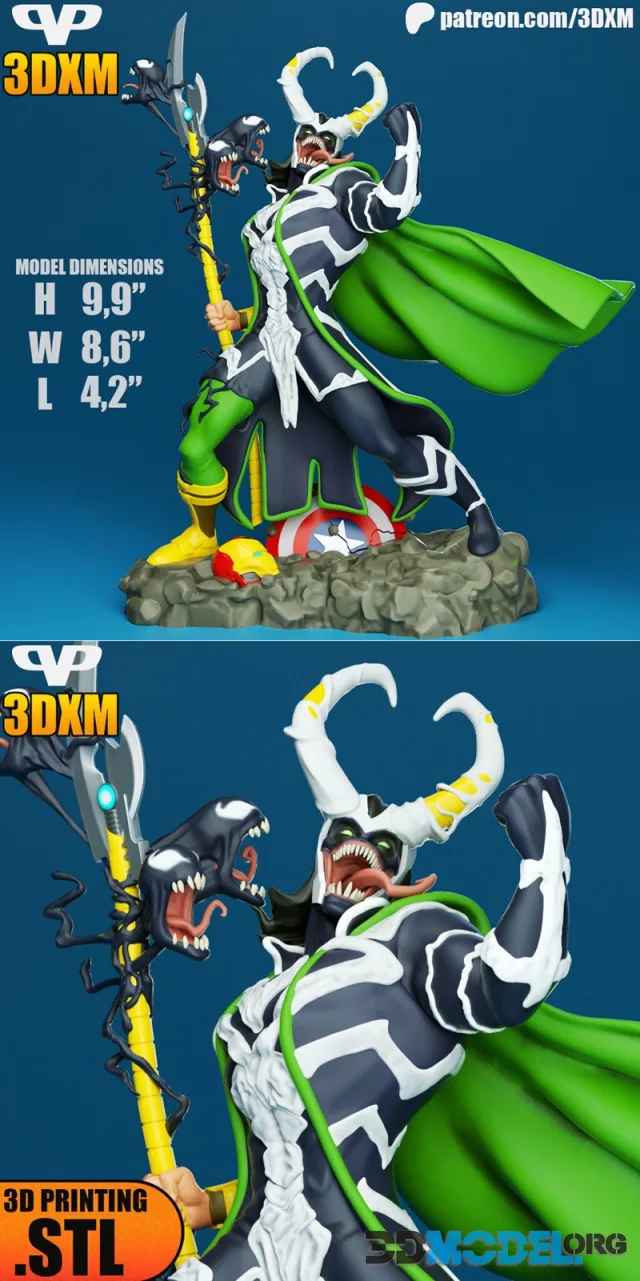 3DXM - Venomized Loki – Printable