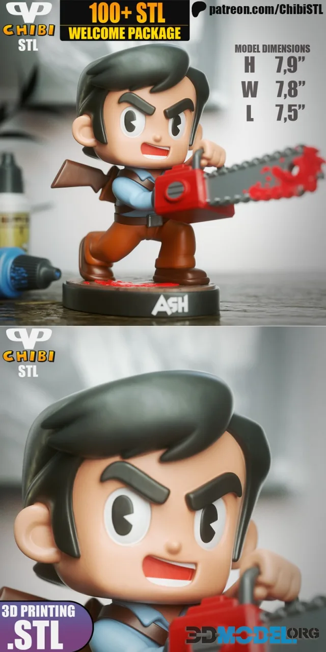 ChibiSTL - Ash Evil Dead Chibi – Printable