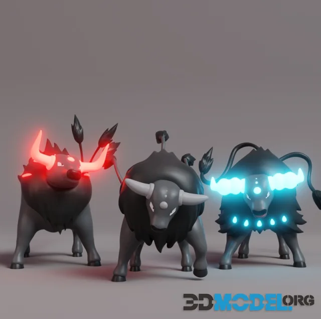 Pokemon - Paldean Tauros All Forms – Printable