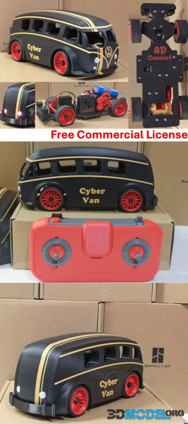 Cyber Van - VW Combi - Cyberbrick - RC – Printable