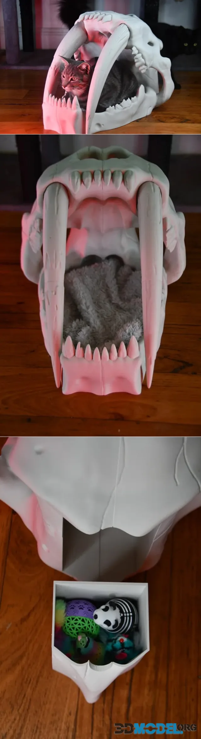 Saber Tooth Tiger Skull Pet Bed – Printable