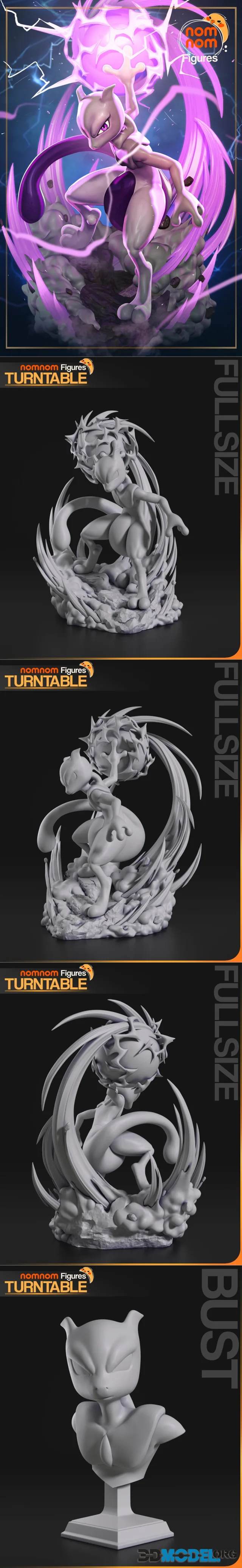 Nomnom Figures - Mewtwo - Pokemon – Printable