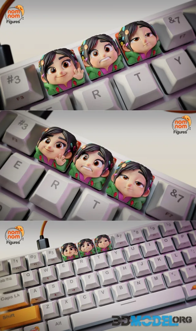 Nomnom Figures - Vanellope Von Schweetz - Wreck it Ralph – Printable