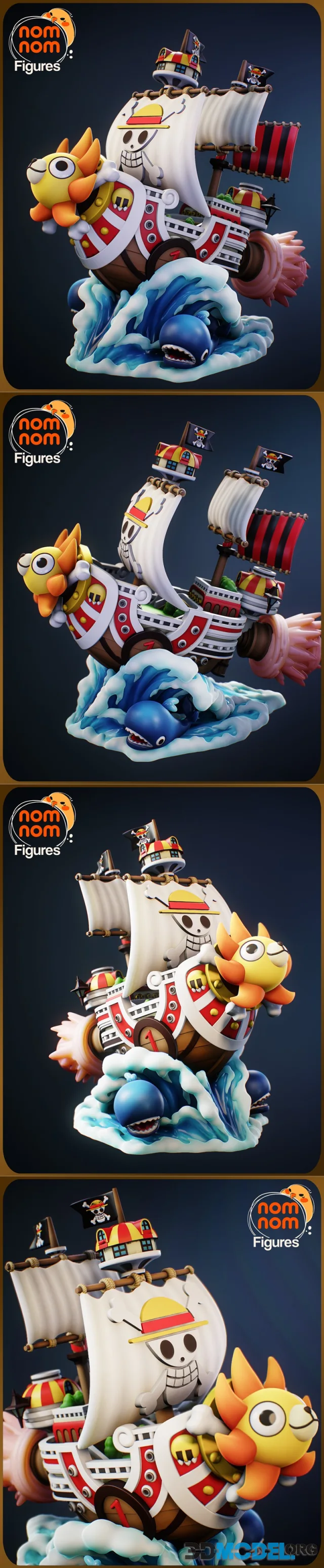Nomnom Figures - Chibi Thousand Sunny - One Piece – Printable