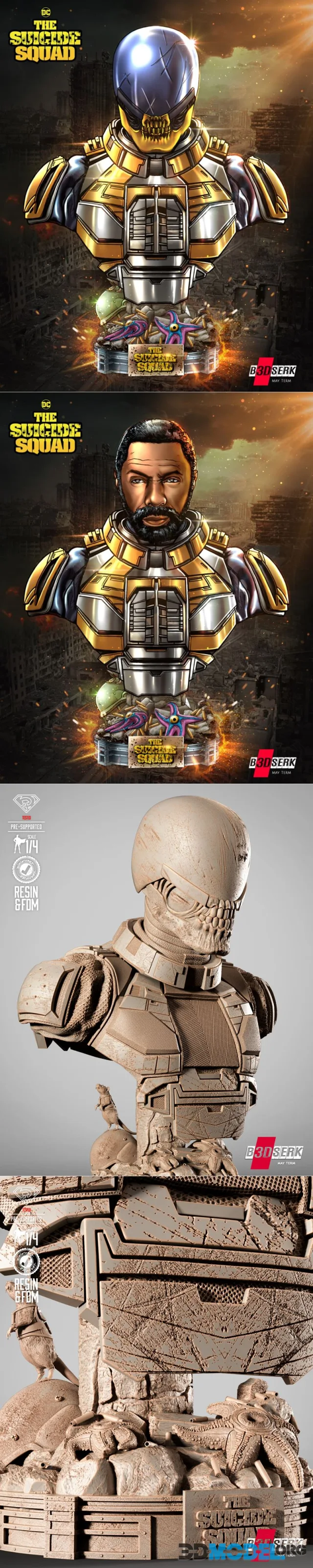 B3DSERK - Bloodsport Portarit Bust – Printable