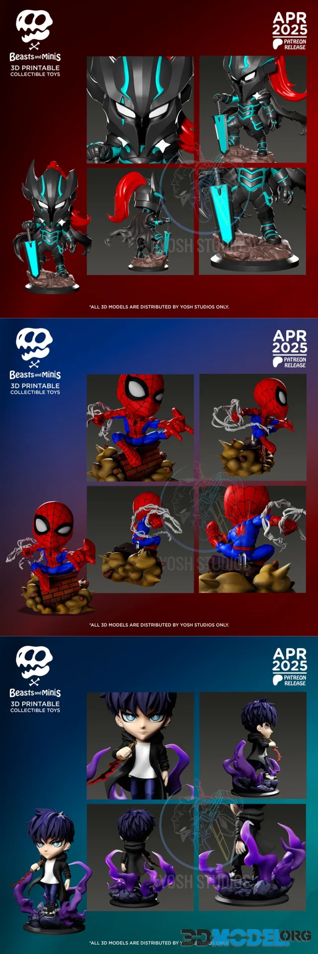 Yosh Studios - Beasts and Minis April 2025 – Printable