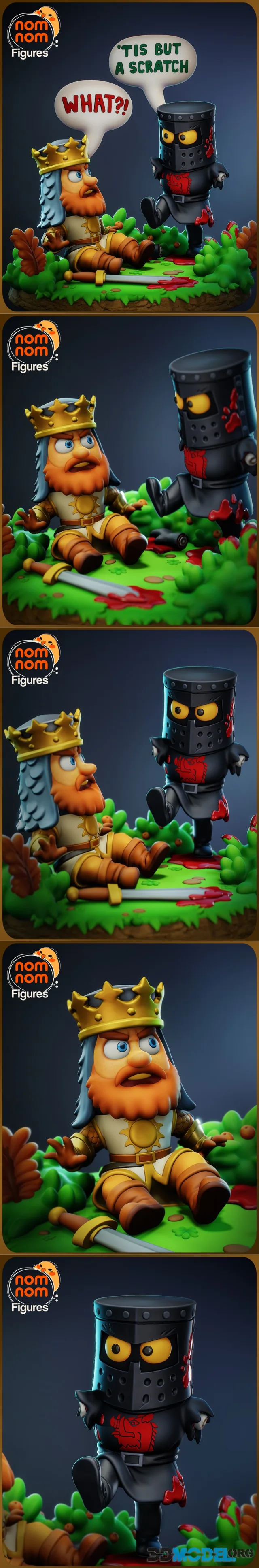 Chibi The Black Knight - Monty Python and the Holy Grail – Printable
