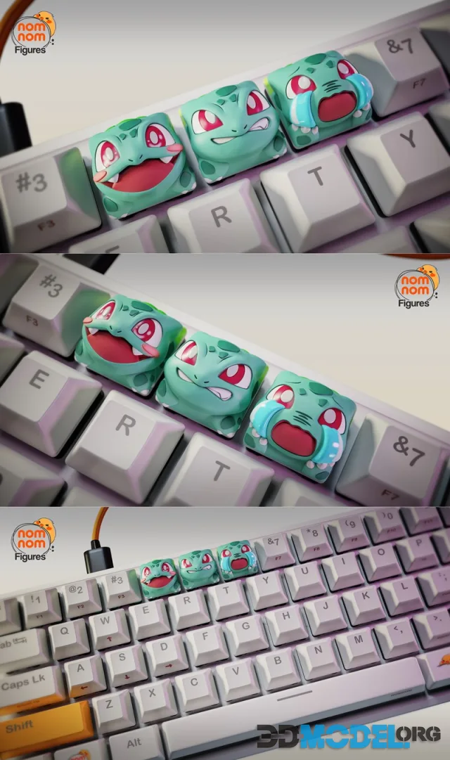 NomNom Figures - Keycaps Bulbasaur - Pokemon – Printable