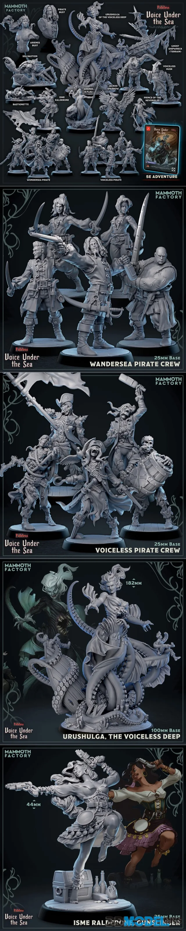 Mammoth Factory - The Voice Under the Sea - Fateless Part 5 and 5e Adventure April 2025 – Printable