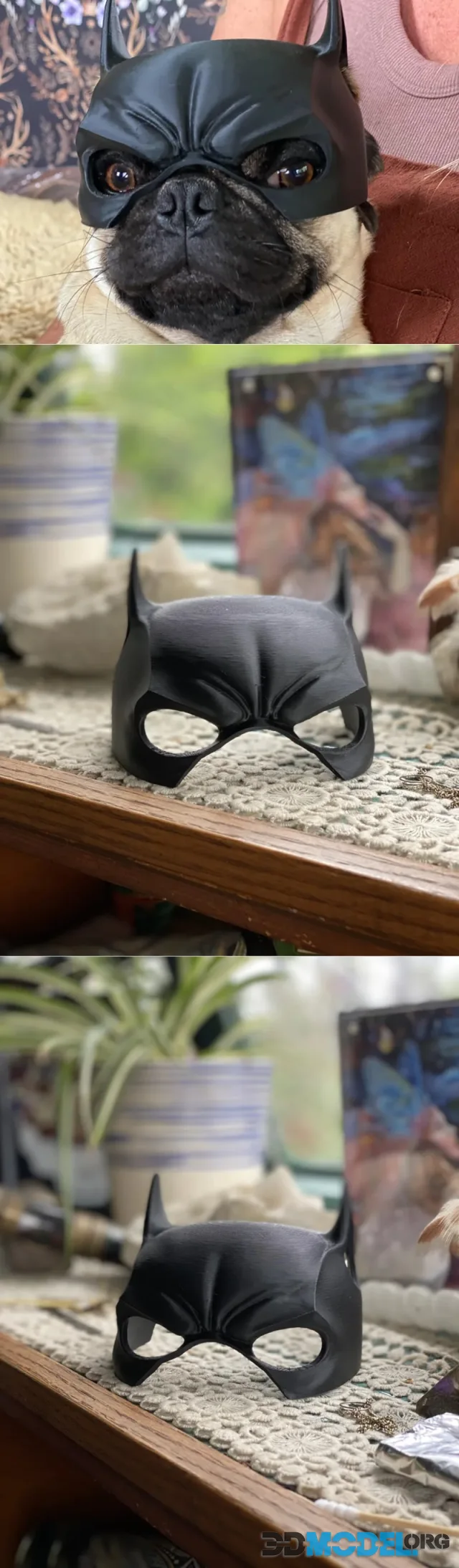 Batman Dog Mask for Short-Nosed Breeds – Printable