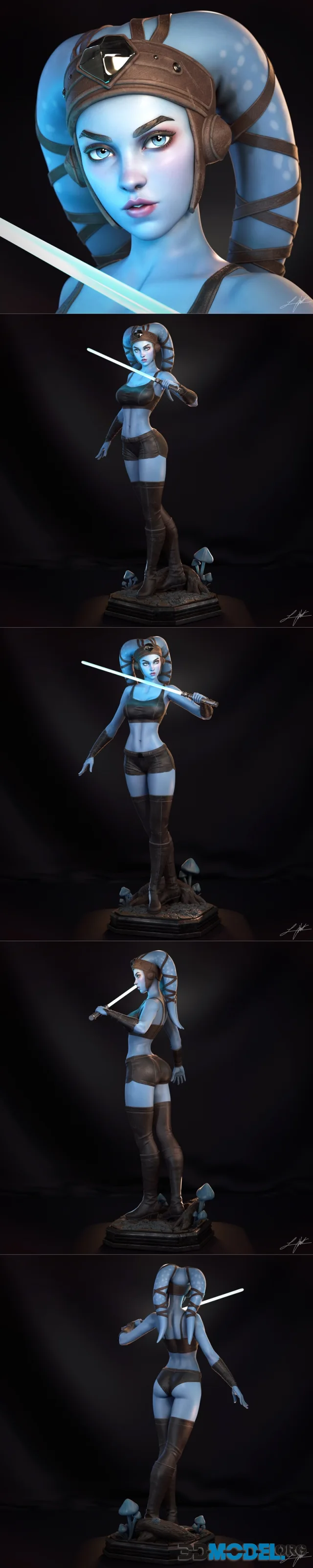 Abe3D - Star Wars - Aayla Secura – Printable