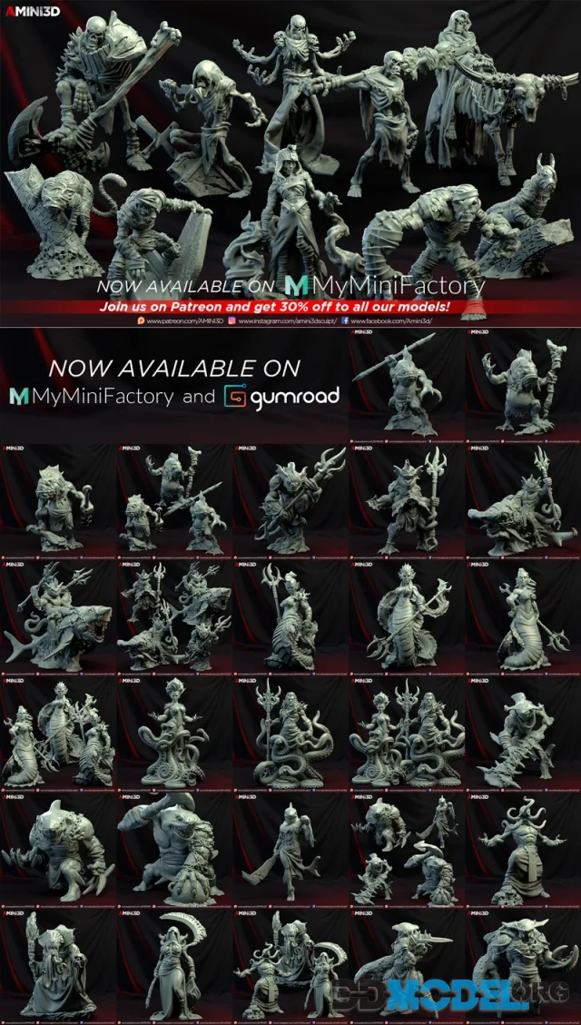Amini3D -  Skeletons – Printable