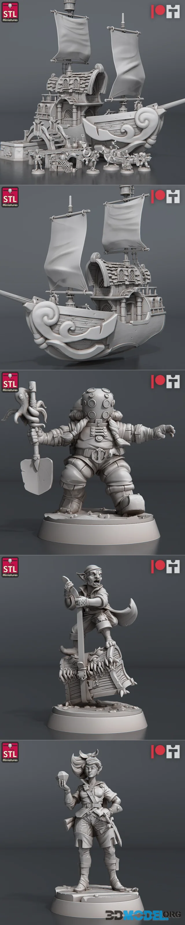STL Miniatures - Treasure Hunters Set – Printable