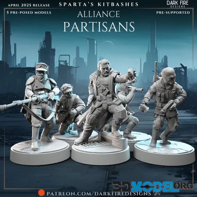 Dark Fire Designs - Alliance Partisans - Kitbash – Printable