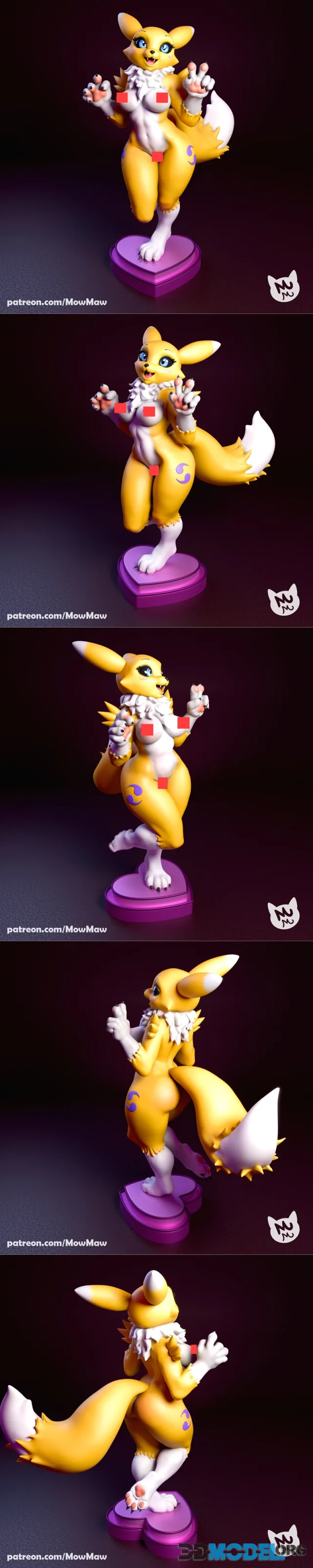 Mow Maw Sculpts - Renamon – Printable