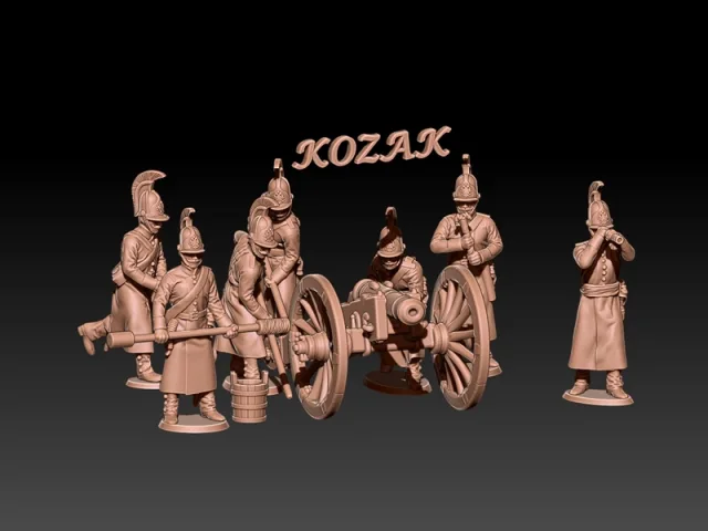 Napoleonic russian horse artillery in greatcoats 1812-14 – Printable