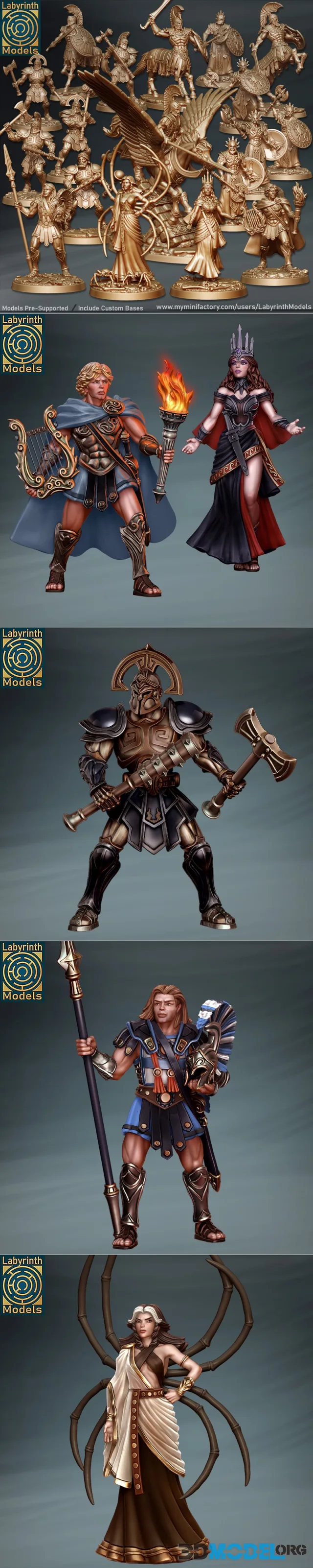 Labyrinth Models - Olympians Collection Vol.4 – Printable