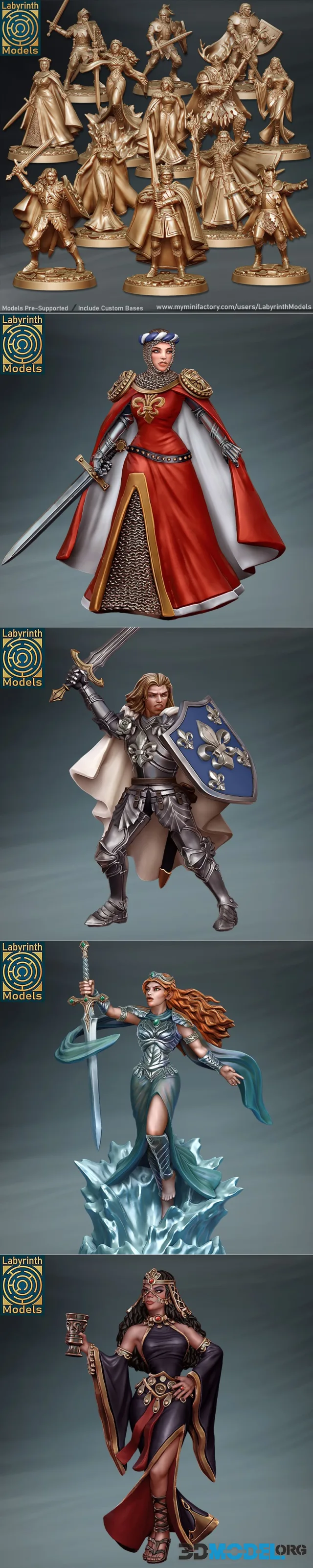 Labyrinth Models - Arthurian Legend Collection – Printable