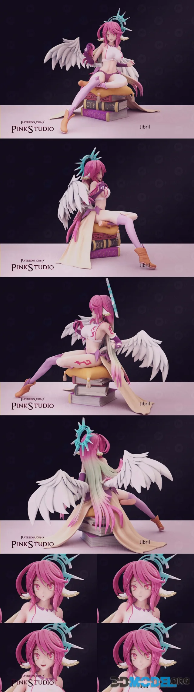 Pink Studio - No Game No Life - Jibril – Printable