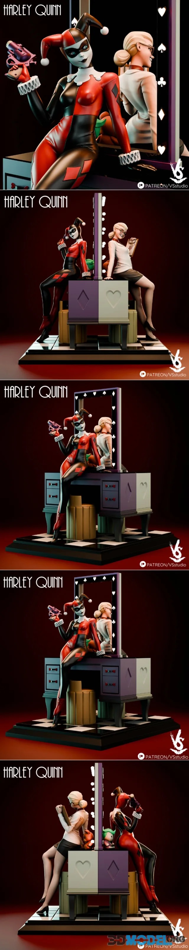 VS3D - Tas Harley Quinn Diorama – Printable