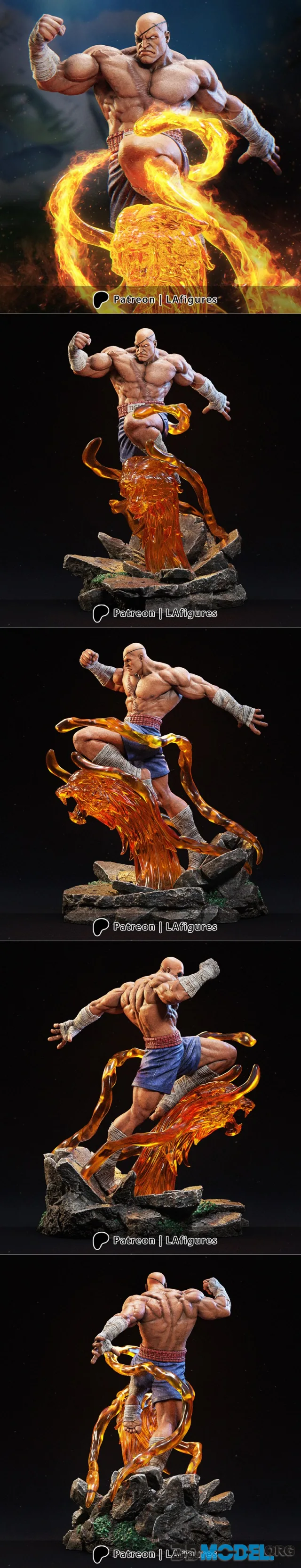 L.A. Figures - Sagat - Street Fighter – Printable