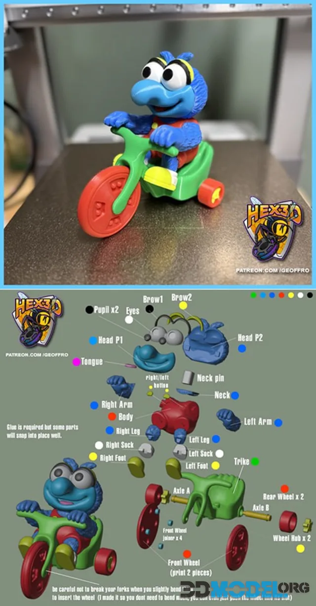 Hex3D - MupBab Gonzo – Printable