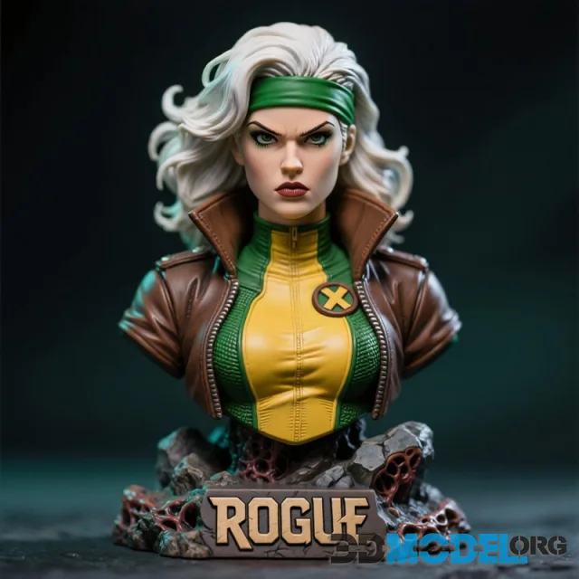 Rogue Bust - Mutant Heroine Statue – Printable