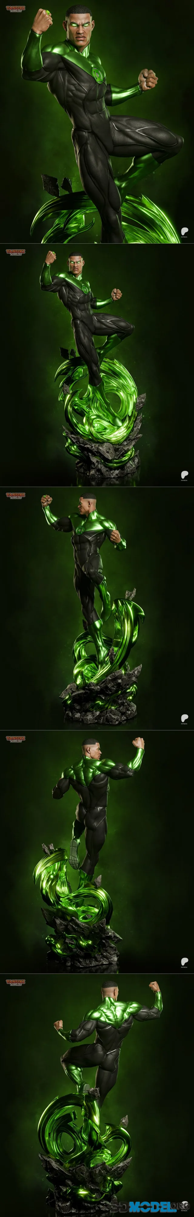 Tanuki Figures - Green Lantern – Printable
