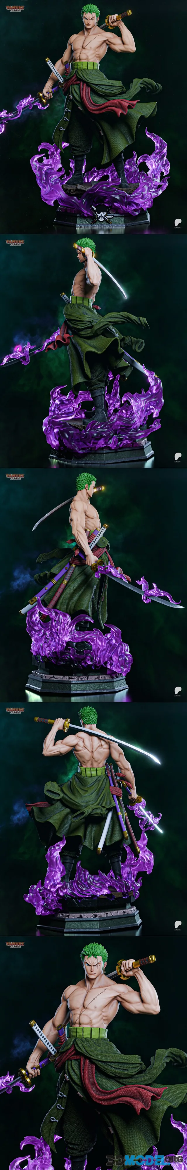 Tanuki Figures - Zoro – Printable