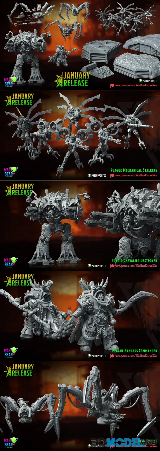 War Bear Studios January 2024 – Printable