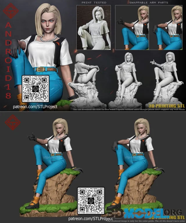 STL Project - Android 18 – Printable