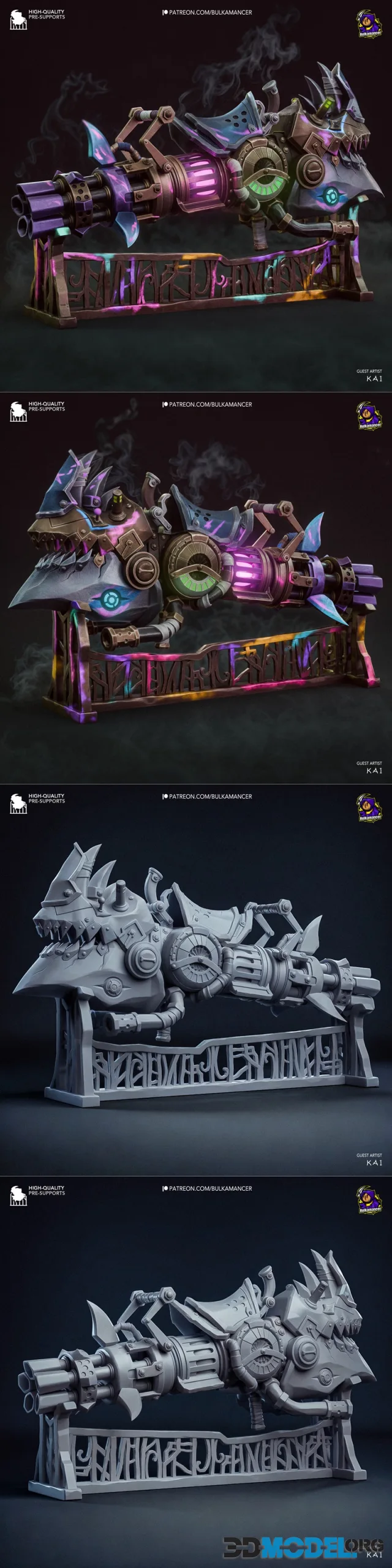 Bulkamancer Sculpts - Jinx's Rhino Gun - Arcane – Printable