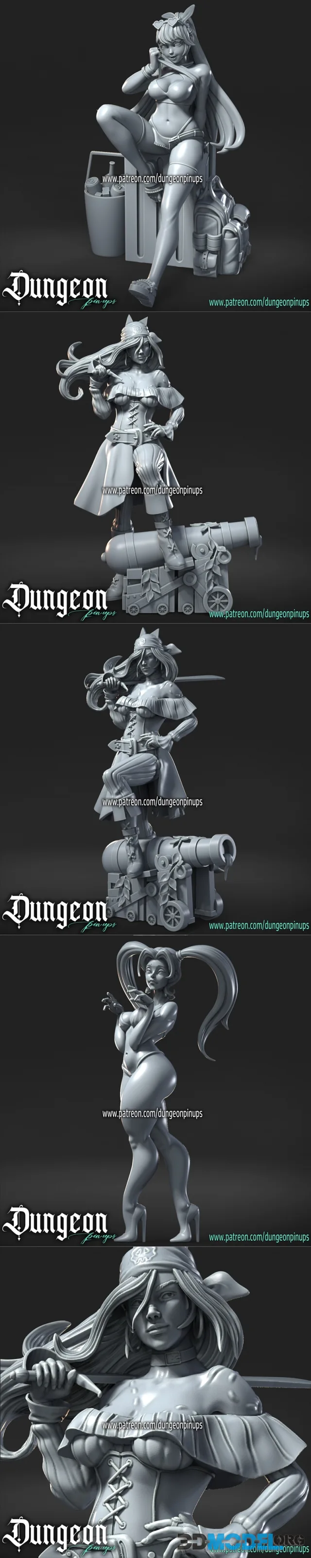 Dungeon Pin-ups June 2024 – Printable